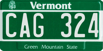 VT license plate CAG324