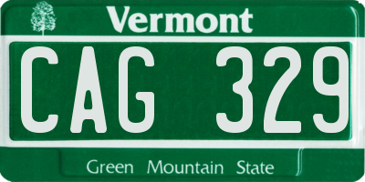 VT license plate CAG329