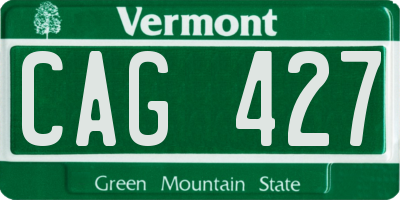 VT license plate CAG427