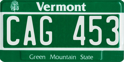 VT license plate CAG453
