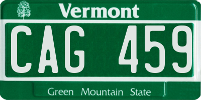 VT license plate CAG459