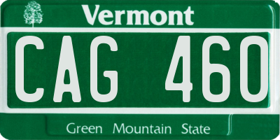 VT license plate CAG460