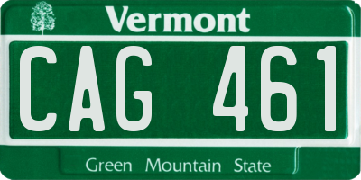 VT license plate CAG461