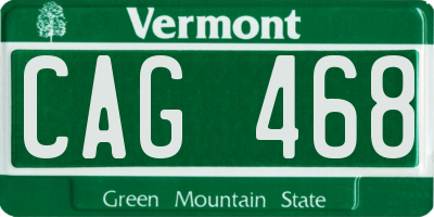 VT license plate CAG468