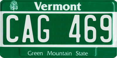 VT license plate CAG469
