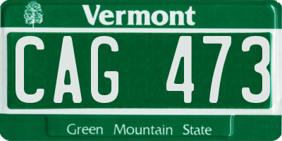 VT license plate CAG473