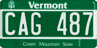 VT license plate CAG487