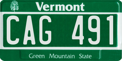 VT license plate CAG491