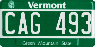 VT license plate CAG493