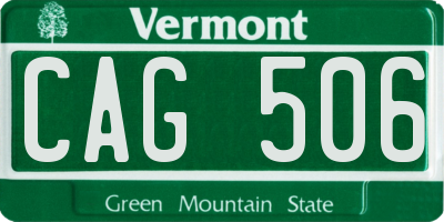 VT license plate CAG506