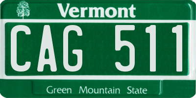 VT license plate CAG511