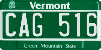 VT license plate CAG516