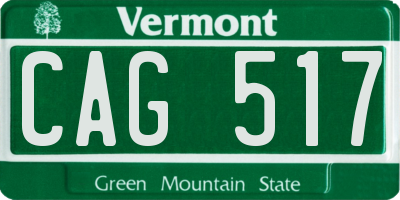 VT license plate CAG517