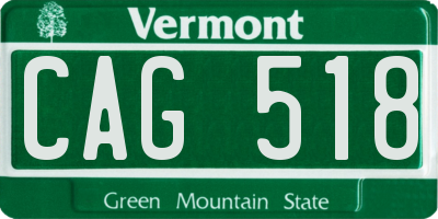 VT license plate CAG518
