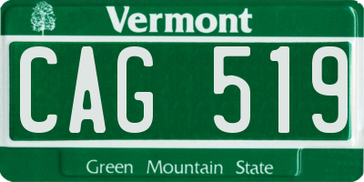 VT license plate CAG519