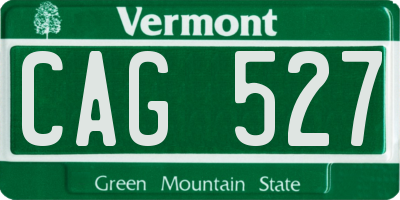 VT license plate CAG527