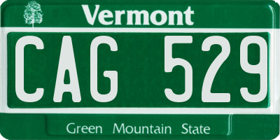 VT license plate CAG529