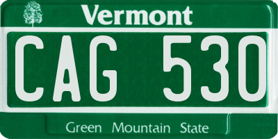 VT license plate CAG530