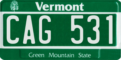 VT license plate CAG531