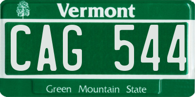VT license plate CAG544