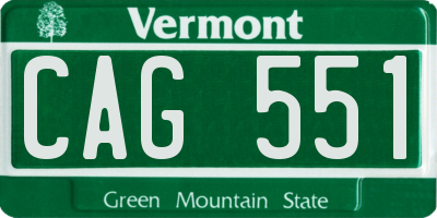 VT license plate CAG551