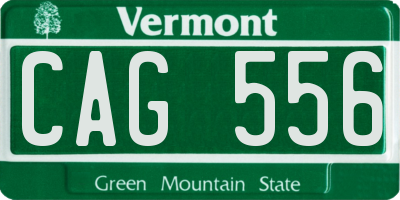 VT license plate CAG556