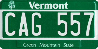 VT license plate CAG557