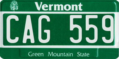 VT license plate CAG559