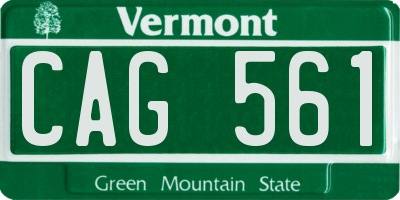 VT license plate CAG561