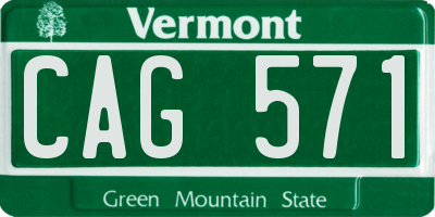 VT license plate CAG571