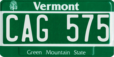 VT license plate CAG575