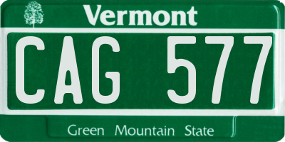 VT license plate CAG577