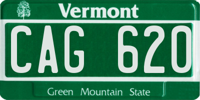 VT license plate CAG620