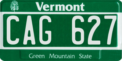 VT license plate CAG627
