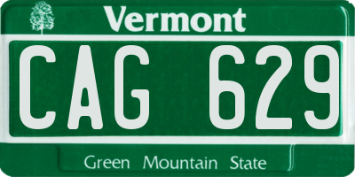 VT license plate CAG629