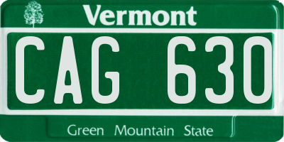 VT license plate CAG630