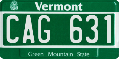 VT license plate CAG631