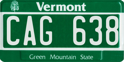 VT license plate CAG638