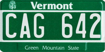 VT license plate CAG642