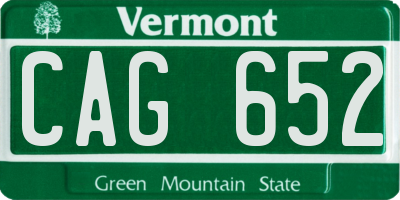 VT license plate CAG652