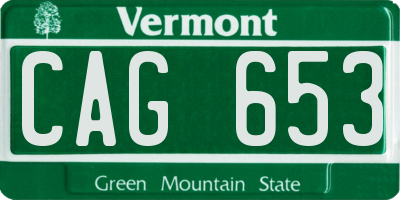 VT license plate CAG653