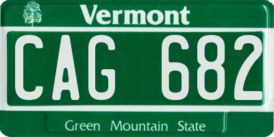 VT license plate CAG682