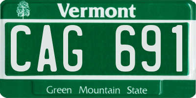 VT license plate CAG691