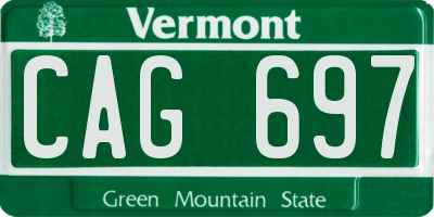 VT license plate CAG697
