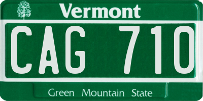 VT license plate CAG710