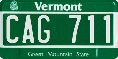 VT license plate CAG711