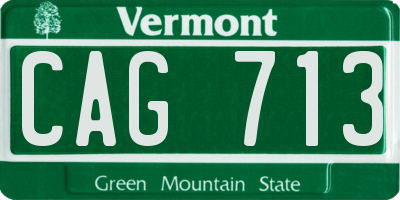 VT license plate CAG713