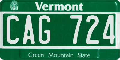 VT license plate CAG724