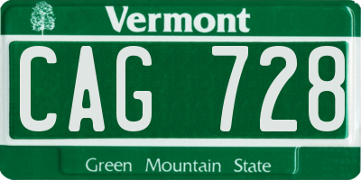 VT license plate CAG728