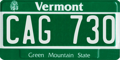VT license plate CAG730